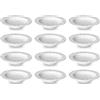 SCHÖNHUBER FRANCHI Set 12 Posacenere Bianchi | Ceramica di Qualità | Design Moderno | Ø 14,5 cm | Ideali per Bar e Ristoranti Catering Eventi Feste
