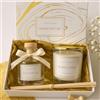 Générique Cofanetto regalo candela e diffusore - profumo lenitivo - Deco Chic - Natale - compleanno - festa della mamma - relax - spa - benessere casa - cofanetto profumato lusso (pesca bianca Oolong)