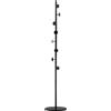 HOMCOM Albero Appendiabiti con 8 Ganci Base Rotonda 35x35x170 cm Nero
