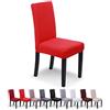 SaintderG® Coprisedie con schienale 6 pezzi moderna protettiva in elastico, lavabile Estraibile coprisedile, moderna sala da pranzo, hotel, arredamento ristorante (Rosso, 6 pezzi)