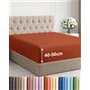 CGK Unlimited Lenzuolo con Angoli 90x190 - Microfibra Tasca 50cm (18) - Terracotta