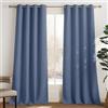 PONY DANCE Tende Oscuranti con Anelli per Salotto 2 Pezzi L140 x A240 cm | Blu Foschia, Termiche Isolanti Caldo e Freddo, Decorazione, per Camera da Letto, Anti-UV, OEKO-TEX, Blackout, Privacy