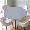 FARYODI Tovaglia elastica, 90-110 cm, lavabile, per giardino, ristorante, cucina, giardino, uso esterno (grigio argento)