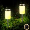 Vaileal Set di 2 lampade funerarie: lampada funeraria solare, lampada funeraria solare a LED, candela per cimitero da esterno impermeabile a energia solare con sensore di luce, candela funeraria con picchetto