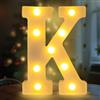 Fancysky Lettere LED da 22 cm, Lettere Luminose Led, Adatte per Proposte di Matrimonio, Festival, Feste e altri Eventi per Creare un'atmosfera Romantica e Accogliente (K)