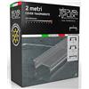 Eurocali Cover per Profilo alluminio per Strisce LED MEDUSAFLEX mod.Andromeda 2m - Trasparente - Made in Italy in Policarbonato stabilizzato UV e certificata UL94HB