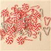 DAHI 80pz Mini Decorazione Natalizia Bastoncini di Zucchero, Caramelle da Appendere, Albero di Natale Fai da Te, Miniature Candy Cane Decorazione, Piccole Decorazioni Natalizie (colore D)