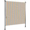 vidaXL Tenda a Rullo Esterno Gialla e Bianca 200x270cm Tessuto Acciaio