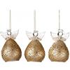 Goodwill Good-will Avviamento in Vetro soffiato a Mano Angeli Oro Antico Decorazione da Appendere 10 Centimeter Set di 3