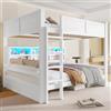 VIVCA Letto a castello 160 x 200 cm con armadi, bianco
