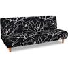 WWQQKJ Copridivano 3 Posti Senza Braccioli Elasticizzato Universale, Copridivano Letto Pieghevole Clic Clac Lavabile Rimovibile Estraibile, Fodera per Divano Futon per Soggiorno Casa(Prugna)