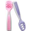 NumNum Cucchiaini Silicone Neonato - Set Svezzamento 2 Cucchiai Lilla Gelido/Verde Rosa per Neonati e Bambini