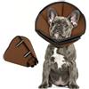 PUZAUKAL Collare Elisabettiano Cane Morbido, Collari Protettivi Per Cani | Collare Elisabettiano Antileccamento per Cani e Gatti, Bulldog Francese, Post-operatorio, Taglie Grande Piccola, Marrone S