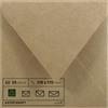 Netuno 25 buste quadrate carta kraft marrone 17 x 17 cm 100g Aster Kraft buste lettere vintage retro per inviti partecipazioni matrimonio compleanno Natale Pasqua