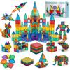 SURFOU 58 Piastrelle magnetiche, giocattolo educativo STEM, giocattolo magnetico Montessori, giocattolo sensoriale, giochi per bambini, blocchi magnetici per ragazzi e ragazze, adatti a bambini di 3, 4, 5, 6, 7 e 8 anni