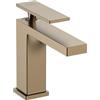 hansgrohe Tecturis E - Rubinetto per lavabo senza scarico, Miscelatore lavabo risparmio idrico (EcoSmart) con altezza bocca 117 mm, bronzo spazzolato, 73011140