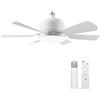 OKSANO Ventilatore da Soffitto con Luce LED Dimmerabile e Telecomando, 45 cm, 3 Temperature di Colore, per Camera da Letto e Cucina