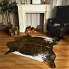 BENRON Tappeto con stampa in stile pelle di mucca in velluto verde oliva, 152 x 183 cm (Rettangolare), Decorazione per soggiorno