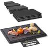 Novaliv 24 piatti in ardesia, rettangolari, 20 x 15 x 0,5 cm, ardesia allungata, piatto da portata allungato per sushi