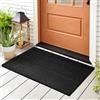Floordirekt Zerbino in cocco per interni ed esterni, antiscivolo, per porta di casa, corridoio, giardino, terrazza, nero, 80 x 100 cm | 24 mm