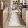 PureCozy Tappeto Corridoio 60x240cm Grigio Tappeti Cucina Antiscivolo | Lavabile in Lavatrice Moderno Floreale Tapette Camera da Letto Scendiletto Cameretta Ufficio Pelo Corto Lungo Tappeti