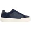 Calvin Klein Uomo Sneakers con Suola Preformata Chunky Laceup in Pelle Scamosciata, Beige (CK Navy/Marshmallow), 43