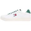 Tommy Jeans Uomo Sneakers con Suola Preformata Archive '98 in Pelle, Bianco (Ecru/Shadow Pine), 40
