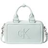 Calvin Klein Donna Borsa a Tracolla Bold Elongated Mini Tote con Zip, Turchese (Whispering Blue), Taglia Unica