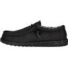 HEYDUDE Hey Dude Wally Canvas - Scarpe Uomo Slip-On - Mocassini, Black/Black, 48