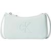 Calvin Klein Donna Borsa Bold Mini con Zip, Turchese (Whispering Blue), Taglia Unica