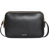 Calvin Klein Donna Borsa a Tracolla Logo Elongated Camera Bag con Zip, Nero (Black/Toasted Coconut), Taglia Unica