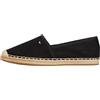 Tommy Hilfiger Donna Espadrillas Flag Canvas con Logo, Nero (Black), 35
