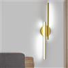 Riserva Applique LED da Parete Interno, 24W Lampada da Parete Moderno Oro, 6500K Luce Fredda, Lampada a Muro Lineare per Camera da Letto, Soggiorno, Corridoio, Sala da Pranzo, Scale, 60cm