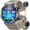 Blackview Smartwatch Uomo, Orologio Intelligente Fitness con Chiamate Bluetooth,1.45" Militari Smart Watch Tracker 100+ Modalità Sportive/Cardiofrequenzimetro/SpO2/Torcia/Bussola per Android iOS