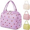 Vortix Borsa Termica Porta Pranzo Donna, Borsa Porta Pranzo morbida e pieghevole, Borsa Frigo Piccola Pranzo Ufficio con Rivestimento Impermeabile, Lunch bag pratica per bambini/studenti/picnic (Viola)
