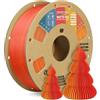 OVERTURE Matte PLA Filamento 1,75 mm Arancione-Rosso PLA Opaco Bicolore
