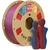 OVERTURE Matte PLA Filamento PLA opaco da 1.75mm, bobina da 1kg, Precisione Dimensionale +/- 0.02 mm, per Stampante 3D (Matte Blu-Rosso)