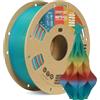 OVERTURE Filamento PLA opaco 1,75 mm per stampante 3D, bobina 1 kg (2,2 libbre) Candy Rainbow opaco, Avvolto ordinatamente Precisione dimensionale del filamento +/- 0,02 mm (Matte Arcobaleno Candy)
