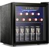Antarctic Star - Frigorifero per vino con 12 bottiglie, frigorifero, mini frigo, porta in vetro trasparente, silenzioso, per birra, soda bar, 1,3 metri cubi