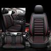 TVVXIO Set di Coprisedili per Auto in Pelle, per SEAT Ibiza FR Su Misura Copri-sedile Anteriori e Posteriori Traspirante e Antiscivolo,C Black Red