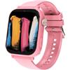 Alutoria Smartwatch per Bambini, Orologio per Bambino Bambina GPS+LBS+Wi-Fi Tracciatrice, SOS 4G Chiamate Chat vocale Videochiamata Gioco Fotocamera Contapassi, Regalo per Ragazza e Ragazzo 4-12 Anni, Rosa