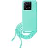 Max Power Digital Cover per Cellulare in Corda Xiaomi Mi 13T / Mi 13T Pro Custodia in Morbido Silicone con Cordino - Possibilità di Appenderla al Collo (Acquamarina)