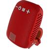 VBESTLIFE Altoparlante Bluetooth da Manubrio, Wireless Impermeabile per Bici, Portatile da Viaggio per Doccia, Escursioni in Bicicletta (Rosso)