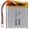 Sunkoo Batteria ai polimeri di litio 3,7 V 500 mAh 503035 ricaricabile con cavo connettore JST per altoparlanti e dispositivi wireless