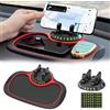 VBGURR Accessorio multifunzione per cruscotto, tappetino antiscivolo per cruscotto auto, con supporto girevole a 360°, per cellulari, chiavi, gadget