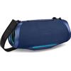 MEDION Altoparlante Bluetooth portatile P61762 (batteria ricaricabile, potenziamento dei bassi, effetti luminosi RGB, protezione dall'acqua IPX7 e robustezza, power bank integrato, 2x 25 W RMS) Blu