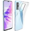 Captor Cover Trasparente per Oppo A57 4G / A57s / A77 5G, Custodia TPU in Silicone Flessibile Morbida e Sottile, Protezione con Bordo Rialzato per Schermo e Fotocamera (Trasparente)