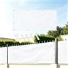 AUWUUA Telo Frangivisto per Balcone 40x200cm Copri Ringhiera Balcone Esterno, Recinzione Copertura per Privacy Giardino Protezione UV con Occhielli e Fascetta per Terrazza Esterno-Bianco