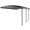 Vente-unique-Estensione per tettoia pergola autoportante in alluminio per 1 auto L505xH239 cm 15,15 m² Antracite - BARESA