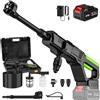 Mioanser Idropulitrice a Batteria, 90Bar Idropulitrice Portatile con 2 x 4.5Ah Batterie, Ugello 6 in 1, 3 Livelli di Pressione Regolabili, Motore Brushless, Pistola Idropulitrice per Auto (A)